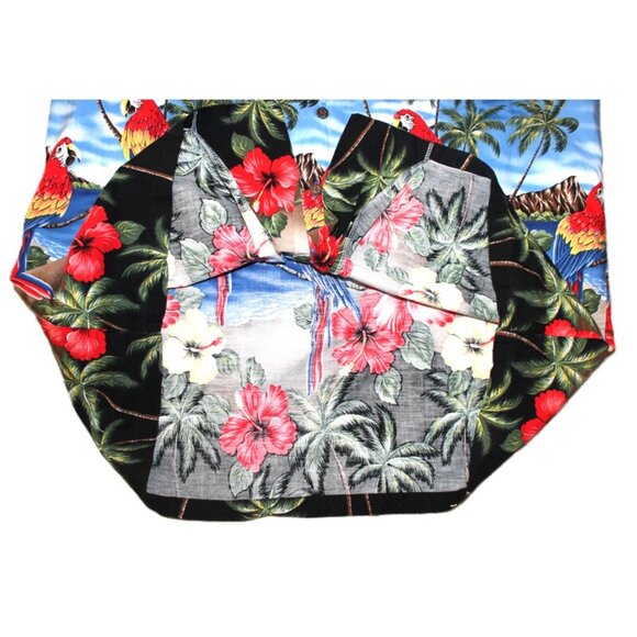 CT HAWAII FASHIONS Made in Hawaii 100% Cotton Button Up Shirt - Tropical Print - Picture 13 of 14